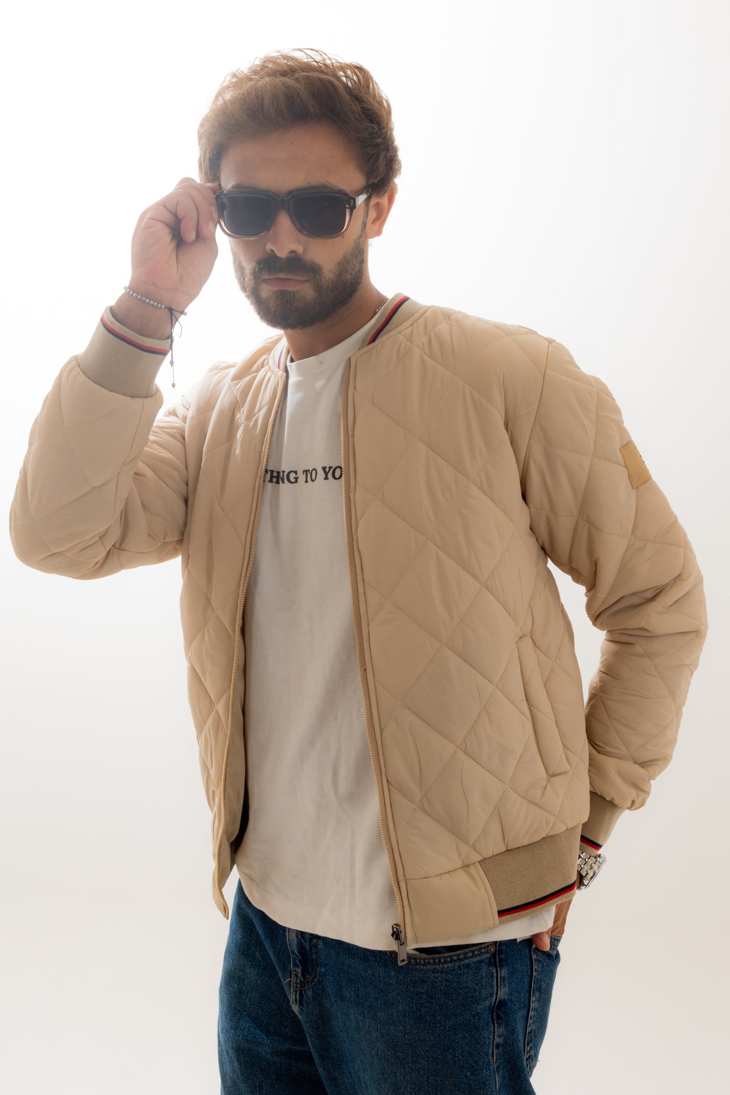 Beige Double Face Jacket TOMMY HILFIGER