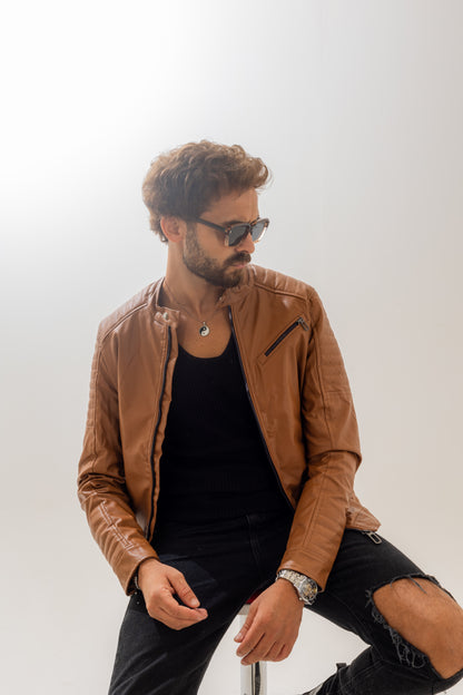 A/X Light Brown Leather Jacket