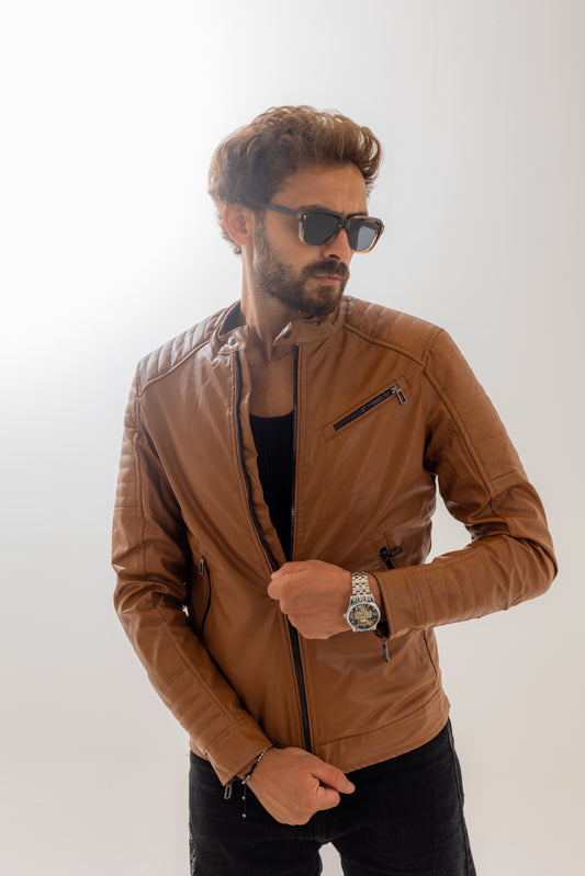 A/X Light Brown Leather Jacket