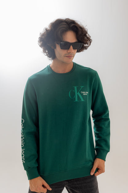 Calvin Klein Emerald Green Crewneck Sweatshirt