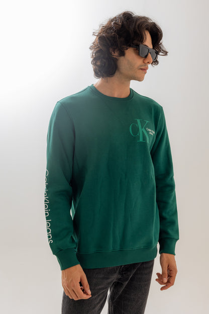 Calvin Klein Emerald Green Crewneck Sweatshirt