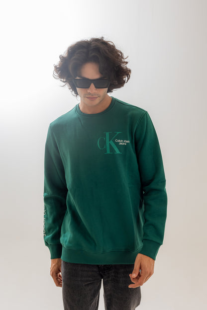 Calvin Klein Emerald Green Crewneck Sweatshirt