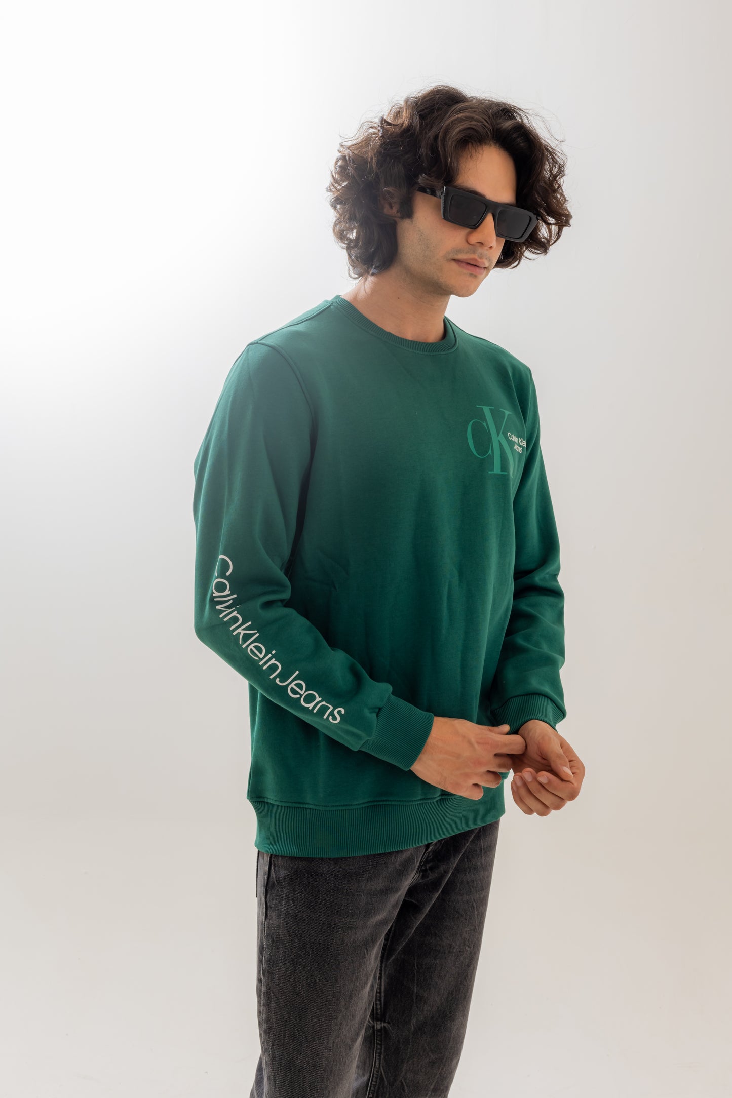 Calvin Klein Emerald Green Crewneck Sweatshirt