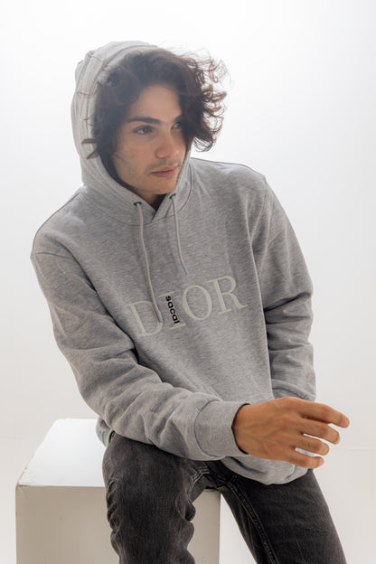 Dior Light Gray Hooded Sweatshirt