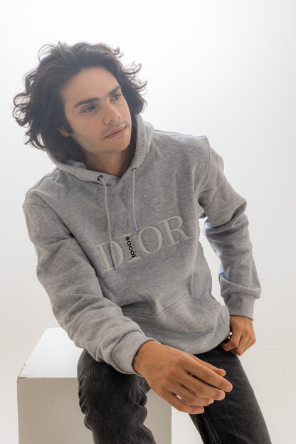 Dior Light Gray Hooded Sweatshirt