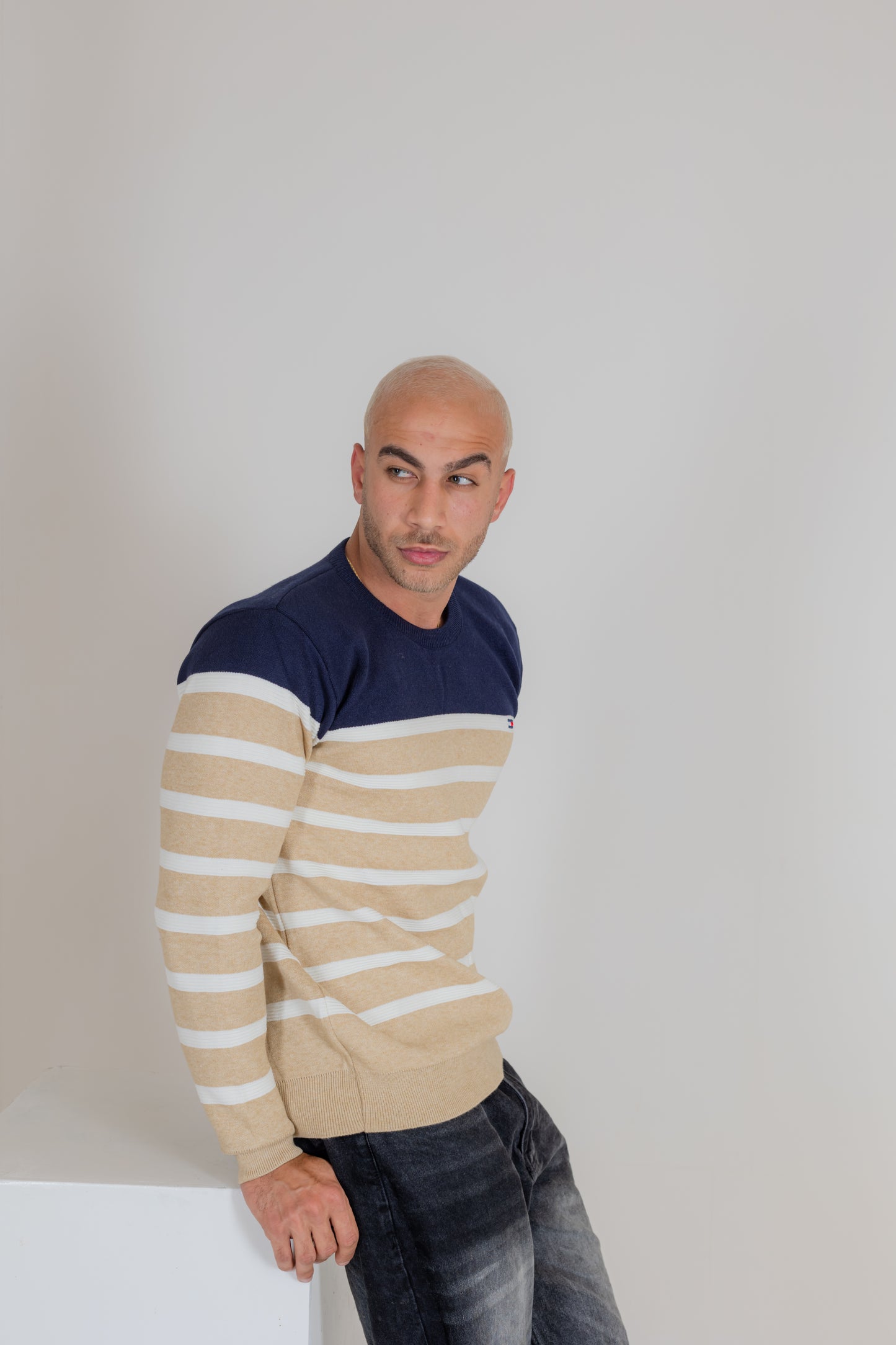 Tommy Hilfiger Striped Beige Pullover