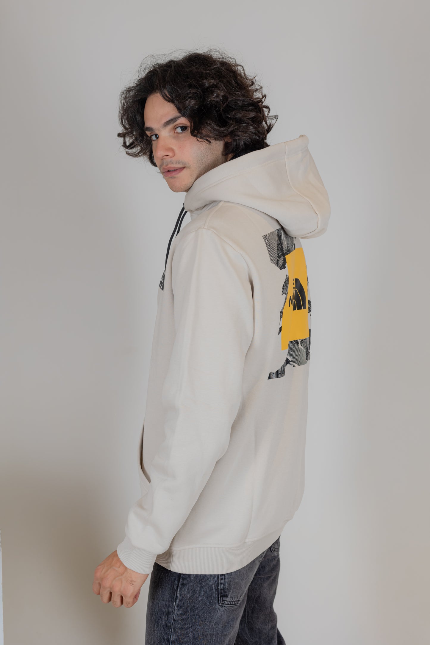 The North Face Beige Hooded Sweatshirt