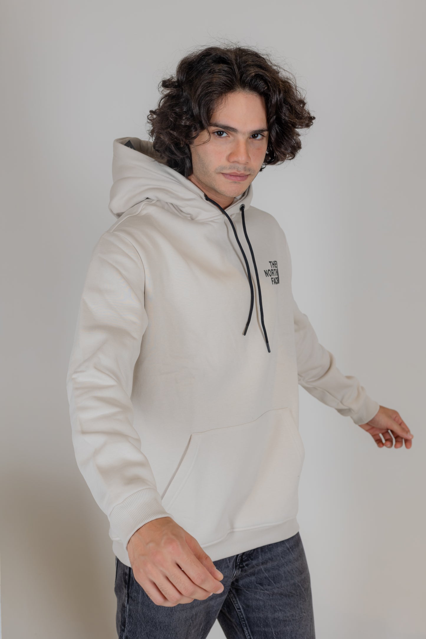 The North Face Beige Hooded Sweatshirt