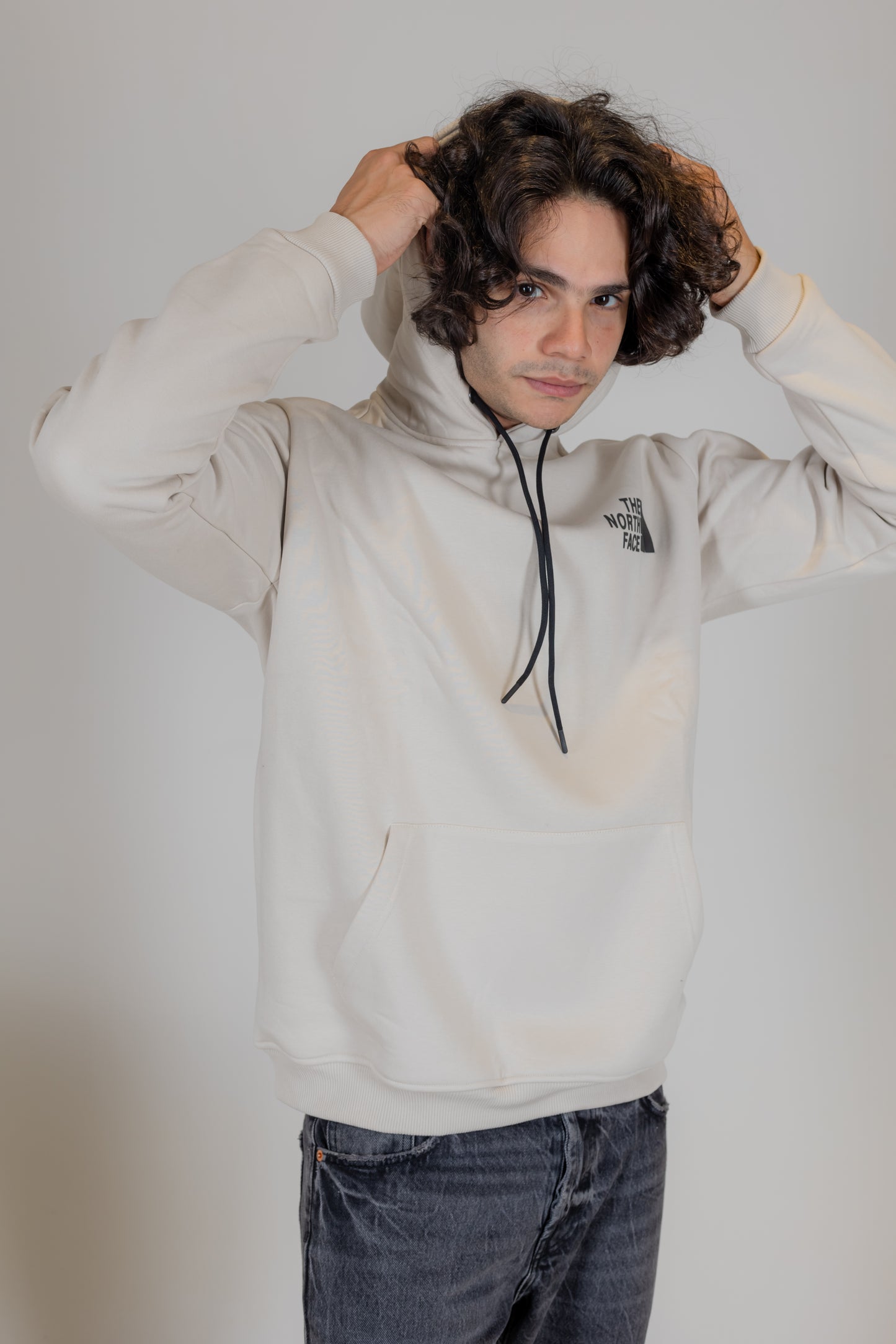 The North Face Beige Hooded Sweatshirt