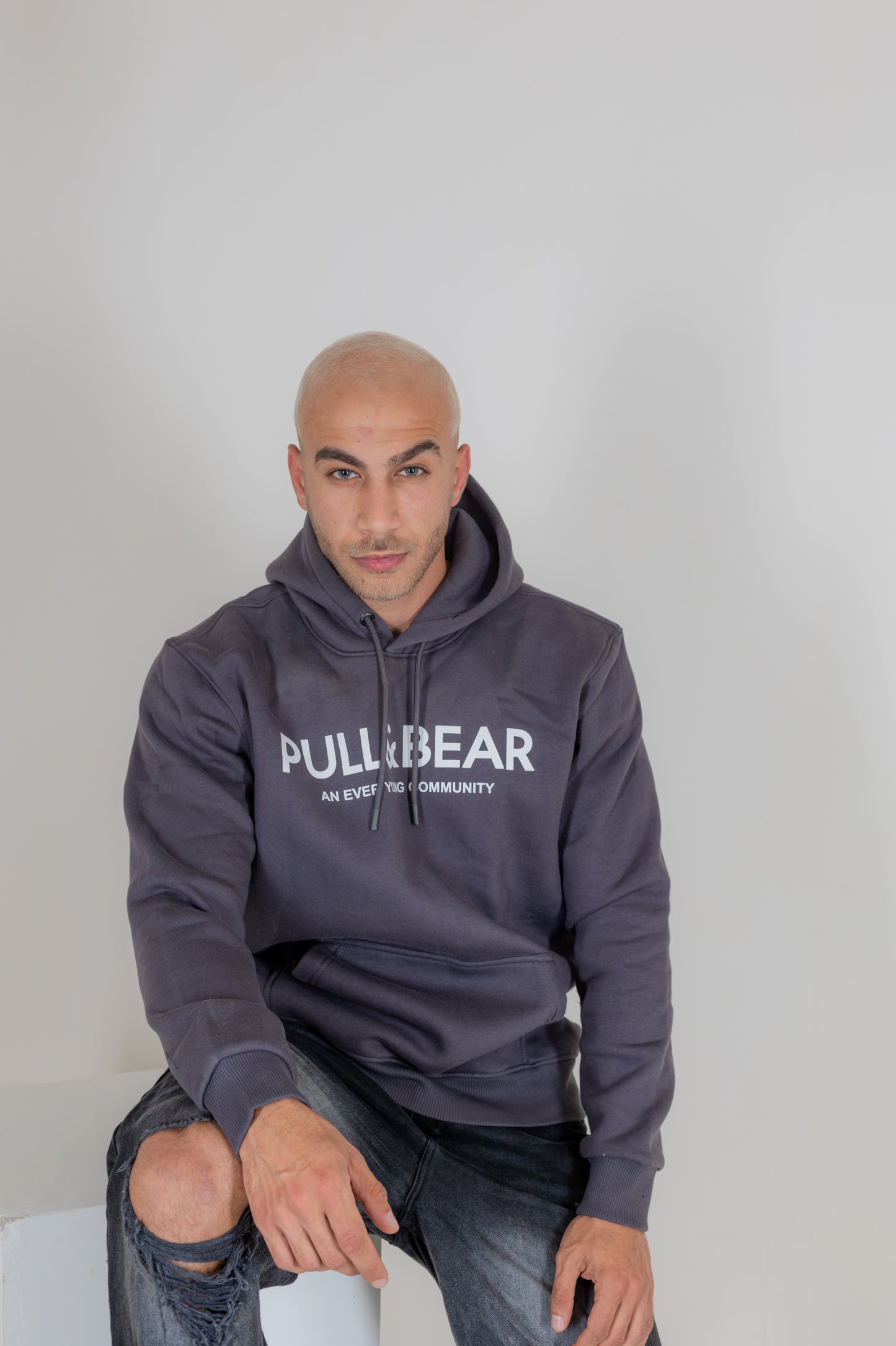 Pull & Bear Gray Hoodie