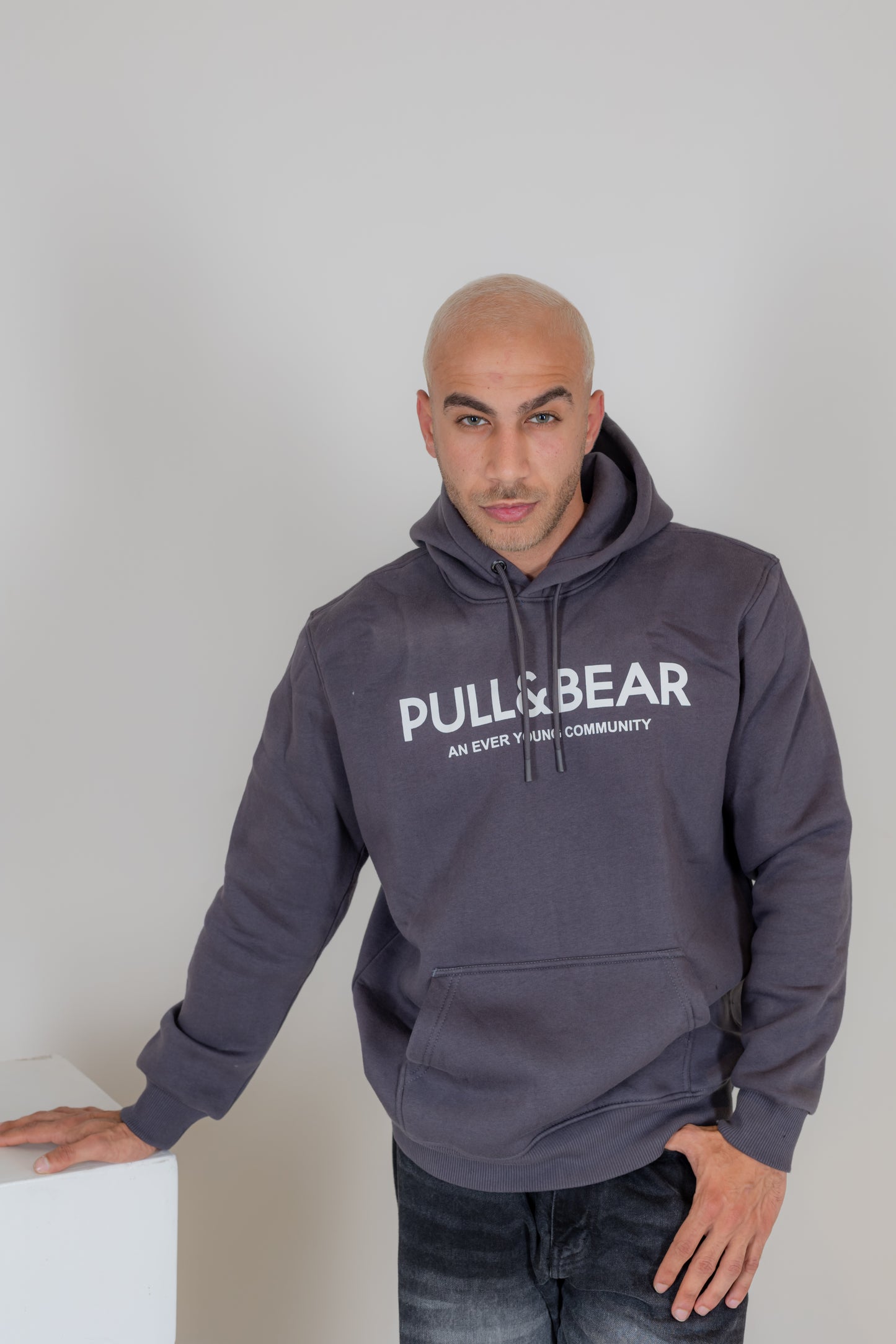 Pull & Bear Gray Hoodie