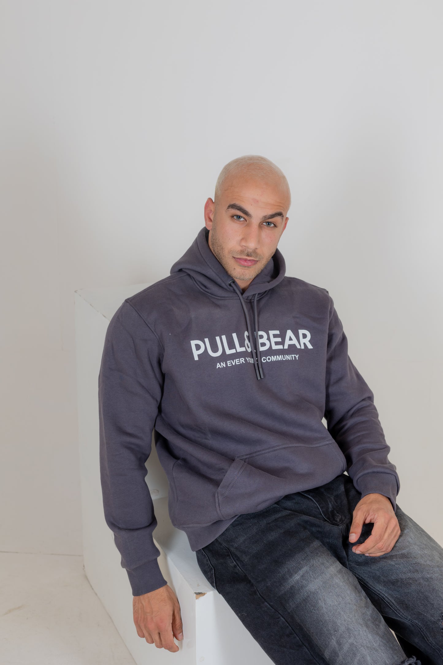 Pull & Bear Gray Hoodie