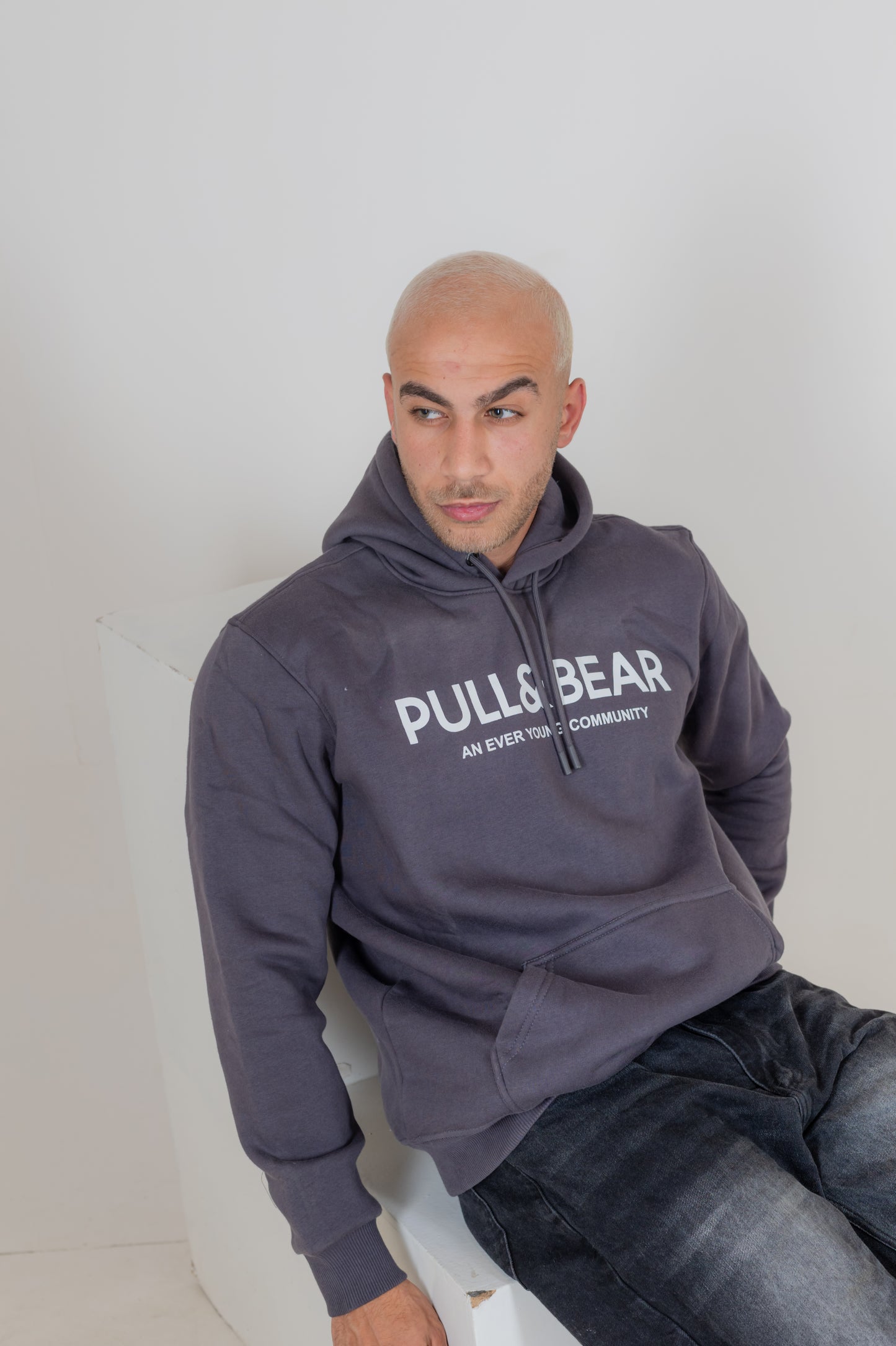 Pull & Bear Gray Hoodie