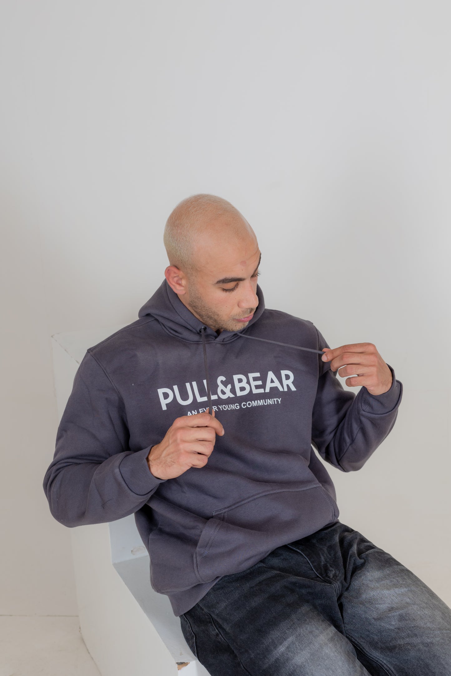 Pull & Bear Gray Hoodie