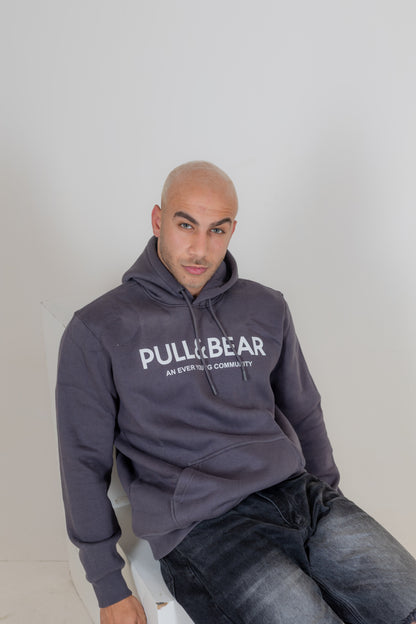 Pull & Bear Gray Hoodie