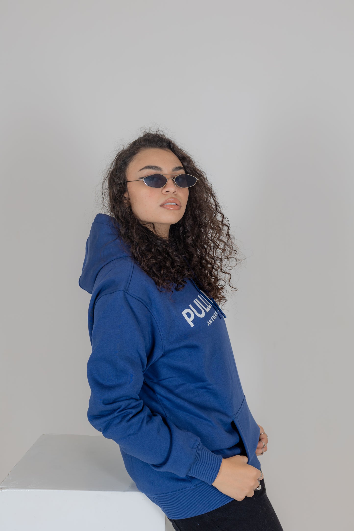 Pull & Bear Blue Hoodie