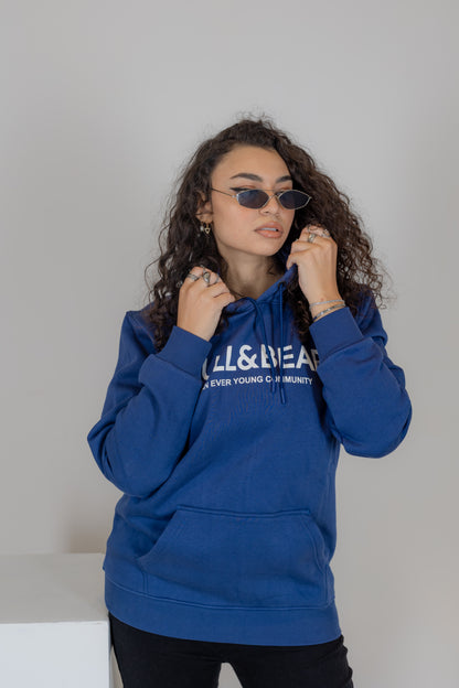 Pull & Bear Blue Hoodie