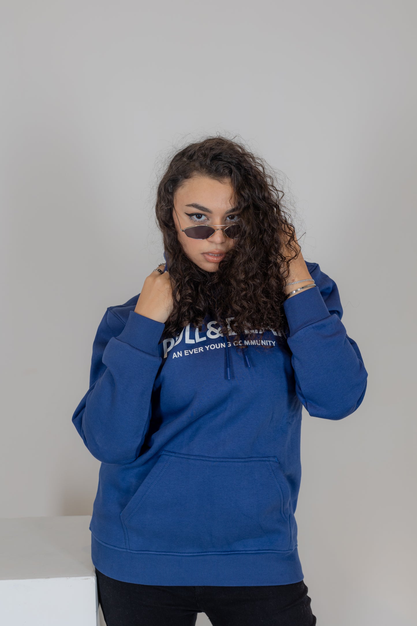 Pull & Bear Blue Hoodie