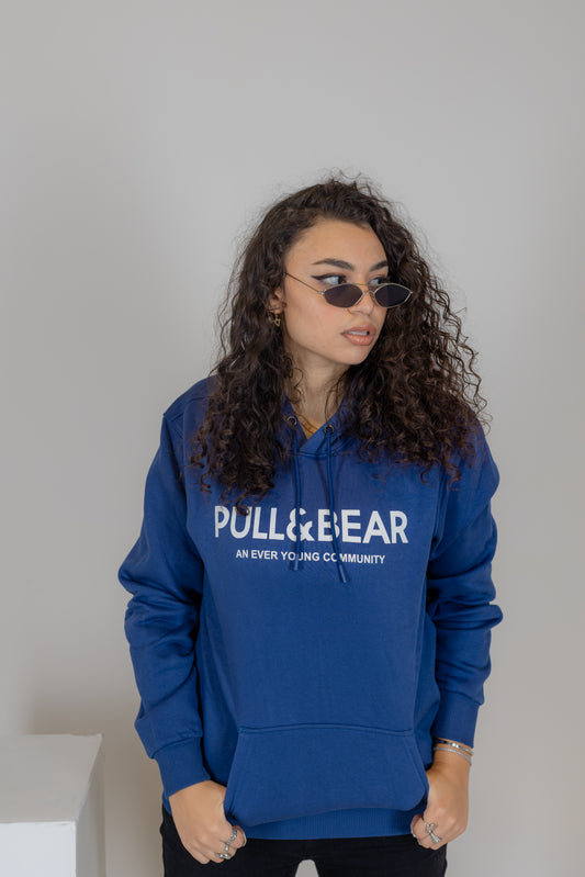 Pull & Bear Blue Hoodie