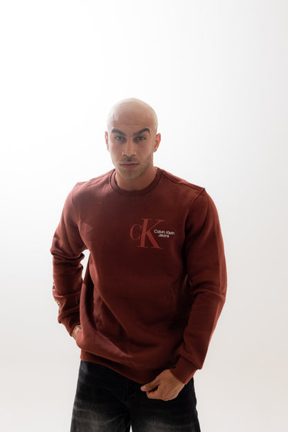 Calvin Klein Brick Red Crewneck Sweatshirt