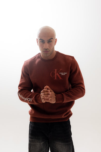 Calvin Klein Brick Red Crewneck Sweatshirt