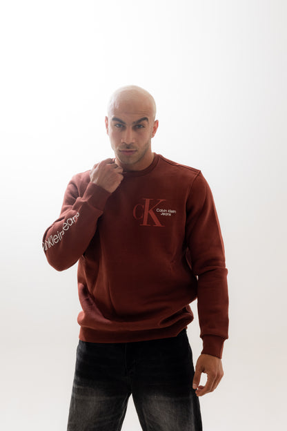 Calvin Klein Brick Red Crewneck Sweatshirt