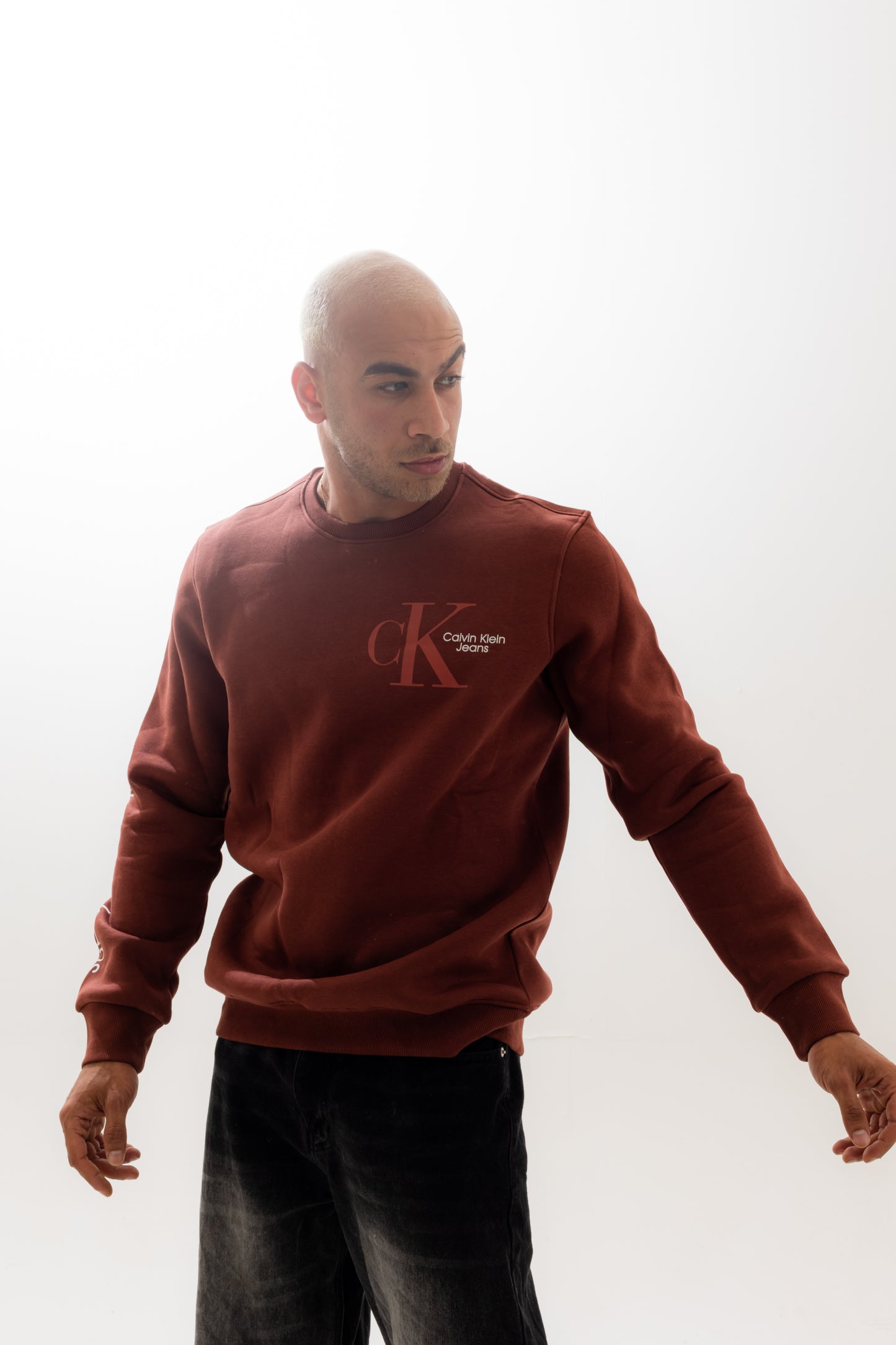 Calvin Klein Brick Red Crewneck Sweatshirt