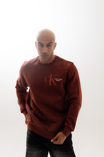 Calvin Klein Brick Red Crewneck Sweatshirt