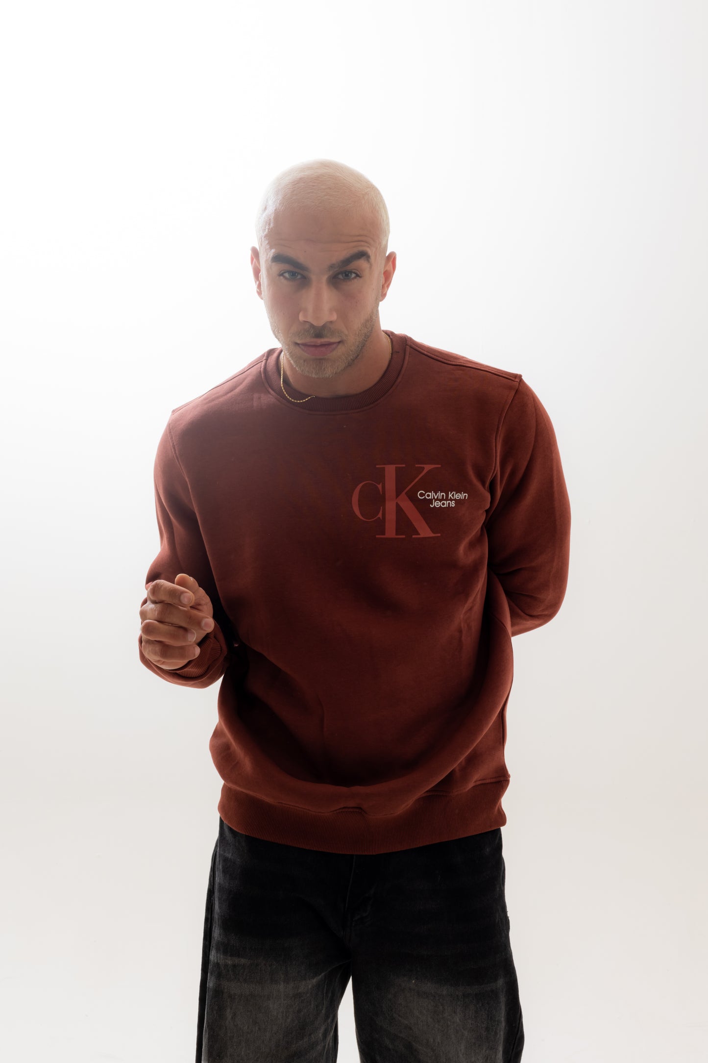 Calvin Klein Brick Red Crewneck Sweatshirt