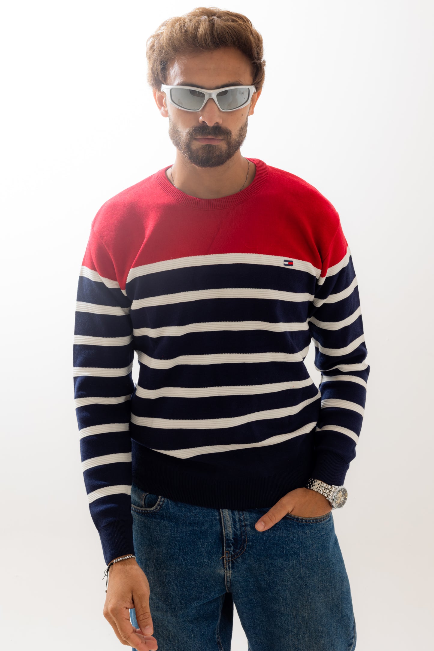 Tommy Hilfiger Striped Red Pullover