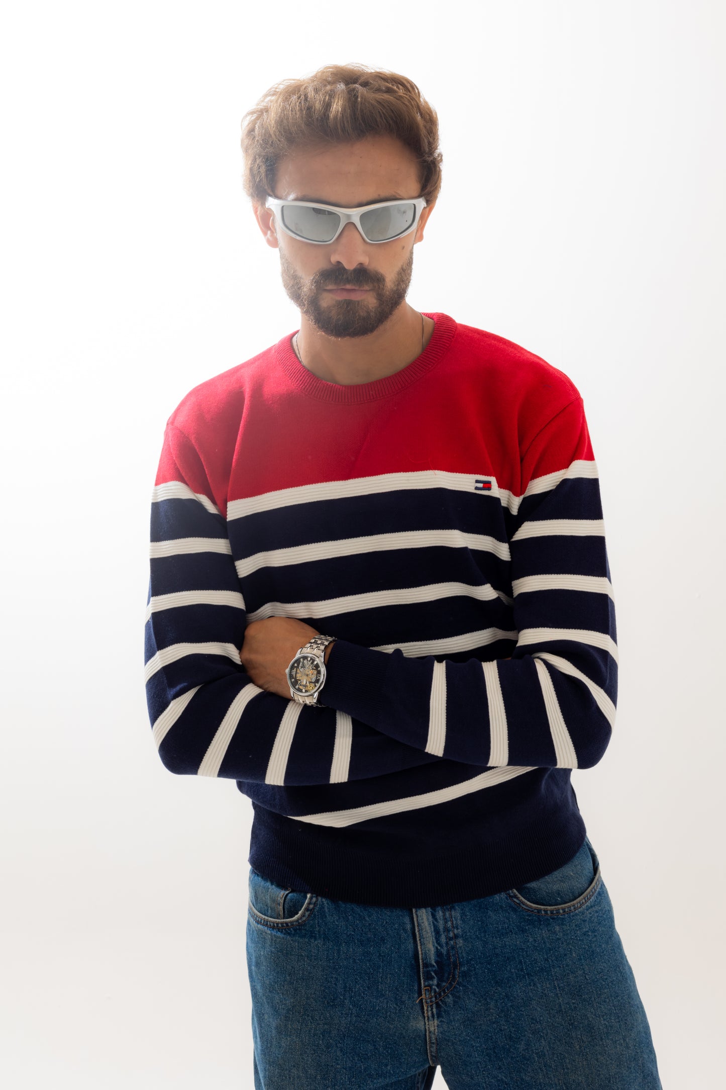 Tommy Hilfiger Striped Red Pullover