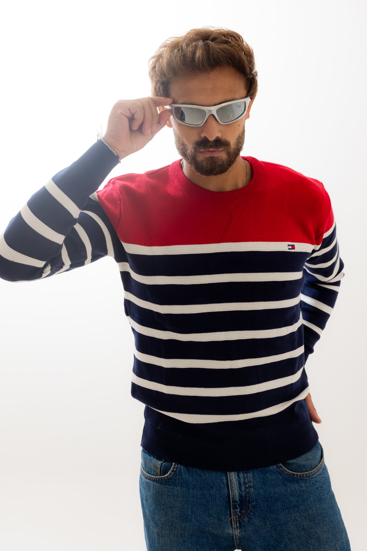 Tommy Hilfiger Striped Red Pullover