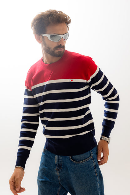 Tommy Hilfiger Striped Red Pullover