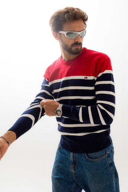 Tommy Hilfiger Striped Red Pullover