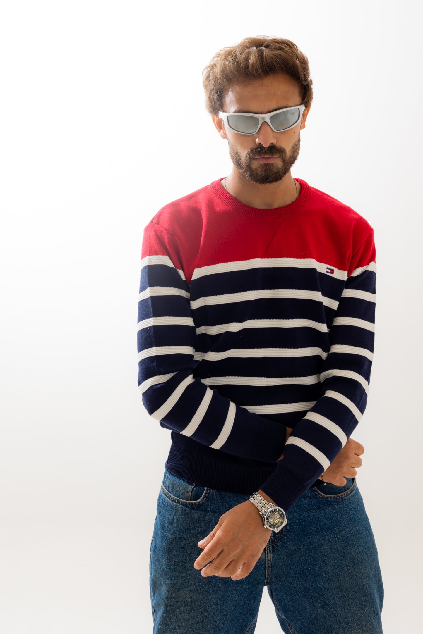 Tommy Hilfiger Striped Red Pullover